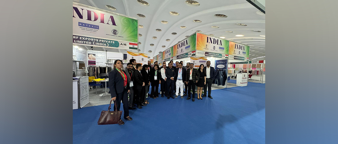  <p style="fcolor: #fff;  font-size: 15px; margin-bottom: -21px;"><b>Ambassador Rajesh Vaishnaw inaugurated India Pavilion at Morocco Fashion Style & Tex Expo at Casablanca.</b></p>