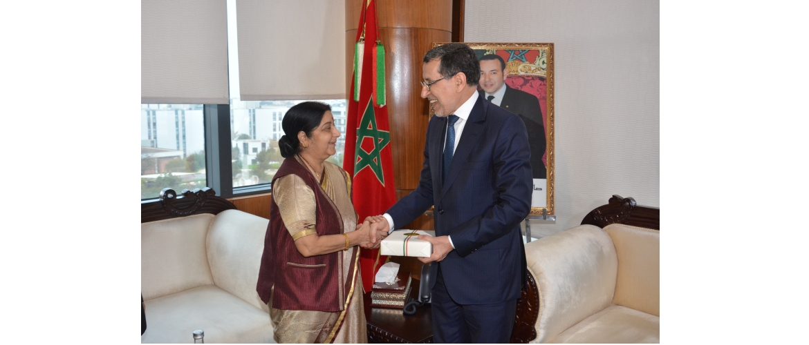  Call on H.E.  Saad Eddine Othmani, Hon'ble Head of Government of Morocco during Hon'ble EAM's visit to Morocco from 17-18 February 2019 
